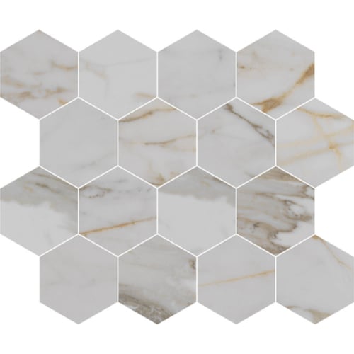 Imperial White, Gold, Grey Calacatta